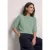 Shirt met 3/4-mouwen, boothals en trekkoord