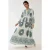 Gedrukte Lange Mouwen Viscose Maxi Jurk