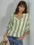 Busem Blouse  groen / wit