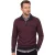 katoenen Casa Moda sweater opstaande kraag aubergine