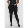ONLY CARMAKOMA cropped regular waist skinny jeans CARKARLA met sierritsen zwart