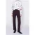 Bimba y Lola Dark Burgundy Velvet Straight-cut Trousers
