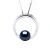 CIRCLE zoetwater parel Rond 8-9 mm Black 925