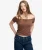 Bardot Off-shoulder Top Slanke Pasvorm Brown