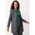 Miss Etam lange vest met print – donkerblauw