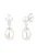 ELLI PREMIUM Oorbellen  zilver / parelwit