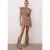 TRENDYOLMİLLA Dames Bruin Effen Kort / Mini Mouwloos Avond / Dagelijks Bodycon Jurken