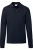 HAKRO Poloshirt lange mouw donkerblauw, Effen