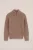 WE Fashion – Jongens gebreide trui met quarter-zip – Regular fit – Beige – Katoen –