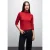 Street One Dames Basic shirt met coltrui in Rood