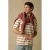 Sissy-Boy regular gestreepte T-shirt gebreid donkerrood