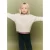 Mango Kids gebreide trui met print – beige