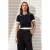 TRENDYOLMİLLA Dames Zwart Colorblock Kort Regular fit Blouses