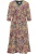 usha Midi-jurk met bloemenprint qisha Dames Groen Veelkleurig