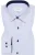 ETERNA modern fit overhemd – structuur heren overhemd – lichtblauw met wit (donkerblauw contrast) – Strijkvrij – Boord