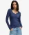 Athletic Button Down Longsleeve Top Blauw