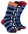 HS door Happy Socks – Heren 3-pack Klassieke Argyle Overhemdsokken – Argyle (Rood)
