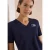 Cecil Dames Shirt met V-hals en tekstdetail in Blauw