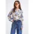 Bloemdruk Lange Mouw Mandarin Kraag Blouse