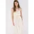 Mango broderie midi zomerjurk – beige