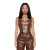 Missy Empire Dames/Dames PU Korset Top (Bruin)