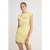 TRENDYOLMİLLA Dames Geel Effen Kort / Mini Mouwloos Bodycon Jurken