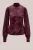 WE Fashion – Dames jersey velvet top met structuur – Regular fit – Aubergine –