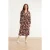 Smashed Lemon Midi blousejurk met abstracte print |
