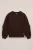 WE Fashion – Meisjes oversized fringe sweater – Oversized – Donkerbruin – Katoen –