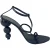Cult Gaia stilettohakken met bolvormige hak in zwart leer