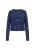 faina Gebreid vest ‘Festive’  navy