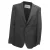 Meneer P., enkelvoudige blazer met zakken in zwarte wol.