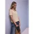 Street One Dames Basic Shirt in Beige