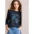 Cecil Dames Shirt met glinsterende print in Blauw