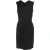 Hugo Boss midi-jurk met V-hals en kanten details in zwarte wol