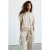 Mango wide leg broek – beige