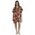 Oranje bloemen caftan jurk voor vrouwen Admas