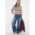 Gestreepte hoodie met structuur