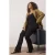 Trendyol Curve Dames Zwart Effen Flared Hoge taille Grote maten Broeken