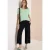3/4 High Waist broek met wijde pijpen in Loose Fit
