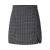 PIECES geruite korte rok – donkerblauw