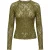 TRENDYOLMİLLA Dames Kaki Effen Lang Getailleerd Blouses