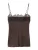 MANGO Top ‘LOTUS’  chocoladebruin