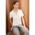 TRENDYOLMİLLA Dames Ecru Effen Kort Regular fit Blouses