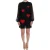 Dolce & Gabbana Vrouwen Zwart Kant Rood Hart Shift Jurk