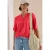 Blouse met korte mouwen en gespleten hals