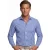 John Miller overhemd blauw geruit wide collar