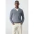 Mango Man katoenen regular fit gebreide trui – middenblauw