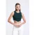 Crew Neck Cropped Top met een V-vormige Voorkant
