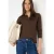 Cecil Dames Shirt met lange mouwen met gespleten hals in Bruin